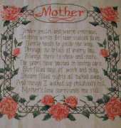 comissioned stitching - Mother's sampler