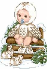 Ellen Maurer Stroh EMS Animal Babies - Snow Owl Baby PCS