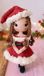 Que Se Teje Amigurumis - Melisa Valdes - Gina at Christmas - Gina en Navidad - Spanish
