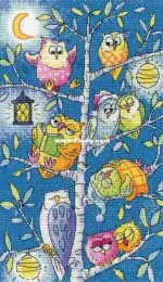 Heritage Crafts BFTO1566 Birds of A Feather - Tree of Owls by Karen Carter