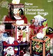 American School of Needlework New Plastic Canvas 3080-Christmas Tissue Boxes