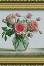 Dina Cross Stitch - Rose 8 - Free