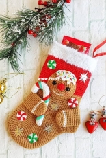 Pinky Pinky Blue - Nadejda Khegay - Christmas Sock - Russian