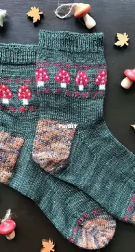 Magic Toadstool Socks by Charlotte Stone - Stone Knits