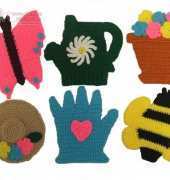 Crochet Village - Donna Harelik - CV038 In the Garden Potholders