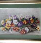 Basket of pansies
