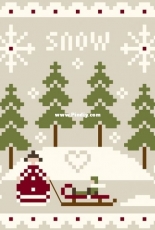 Little House Needleworks LHN All Dolled Up! ADU-22 Snowy Winter PCS + XSD