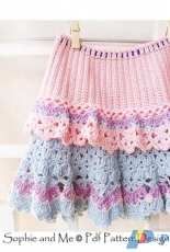 Sophie and Me-Ingunn Santini - Pink and Blue Girls Lace Skirt
