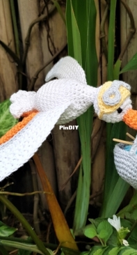 crochet stork