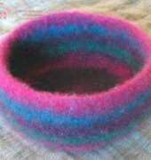 Large Shallow Felted Bowl by Deborah Gray
