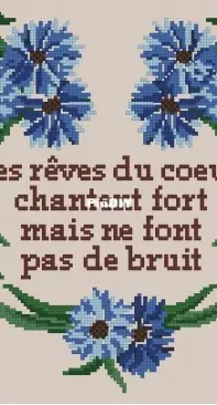 Per Segno Per Filo Coeur aux Bleuets / Heart with Cornflowers PCS