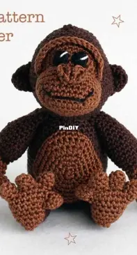 My Crochet Chums - Pia Simpson - Lockdown Ami Challenge - Number 47 - Gorilla - Free