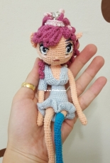 Amigurumi Doll with Purple Hair