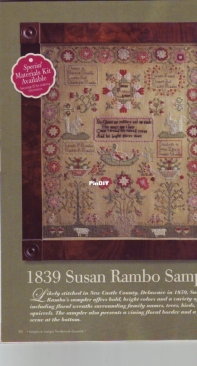 1839 Susan Rambo Sampler from Sampler and Antique Needlework Quarterly SANQ 62 2011 Spring XSD