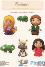 Timart - Fátima Barbosa -Enrolados Rapunzel Tangled - Felt - Portuguese