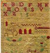 Sampler & Antique Needlework Quarterly Stag Sampler - Reproduced by SANQ