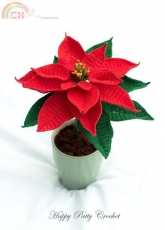 Happy Patty Crochet - Poinsettia Christmas Star