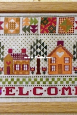 Village welcome by Polly Carbonari (American School of Needlework 3740 - Cross Stitch Crazy About Quilts)