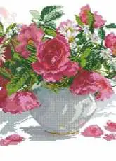 Alisa 2-25 Blooming Garden - Roses and Daisies XSD