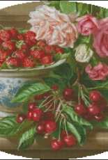 EstE 022.1 Still Life with Roses and Strawberries
