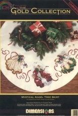 Sale Gold Collection Dimensions Christmas Tree Skirt St Nicholas Cross Stitch 8692