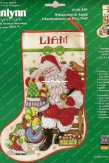 Janlynn 140-209 Whispering to Santa Stocking by Joan Elliott XSD