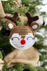 Spin a Yarn Crochet - Jillian Hewitt - Rudolph Ornament  - Free