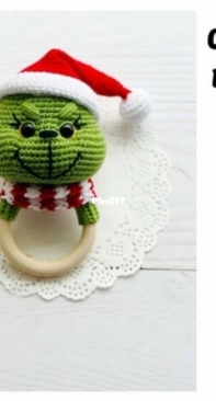 Zayka Mi Amigurumi - Miranda Aivazyan - The Grinch rattle - Christmas tree decoration