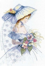 Charivna Mit (Crystal Art) BT-129 Lady with Flowers