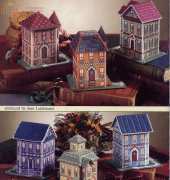 American School of Needlework ASN 3136  Painted Ladies Victorian Houses Plastic