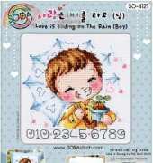 SO-4121 Love is sliding on the rain (boy)