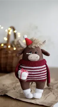 Dorogina Toys - Knitted World by Elena - Elena Dorogina - Bull Toy - Russian