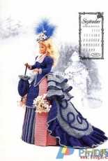 Annie's Calendar Bed Doll Society - Victorian Lady Centennial - Miss September 1993 - Russian Translated