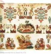 Sampler from the first half of the 19th century from Zeeland in Holland Merklap HVDC
