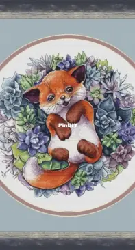 Fox Cub In Succulents by Tascha Volk