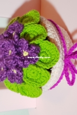 Crochet African Violet Potted Plant