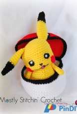 Peek-A-Boo Pikachu by Meredith May - Mostly Stitchin Crochet