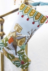 Little Robin Redbreast Stocking by Amanda Gregory from The World of Cross Stitching TWOCS 273 XSD