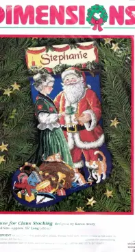 Dimensions 9115 A Pause for Claus Stocking - Needlepoint