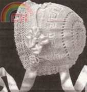 Classic Beauty Baby Bonnet M. Heminway and Sons Tyrian Dye Crochet Book No. 15