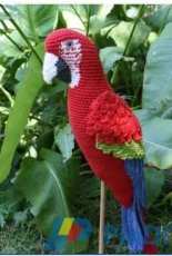 CAROcreated design - Carola Herbst - Red Parrot - Russian