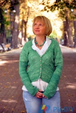 Sounds of Nature-The Forest Song Cardigan by Pelykh Natalie-English, Russian-