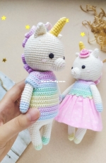 Ro Crochet Designs - Olga Roskoshnaya - Couple of unicorns - Пара Единорогов - Russian