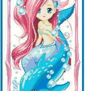 Cherry Cross Stitch - Mermaid and Dolphin