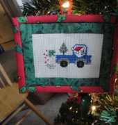 Santa Truck Christmas Ornament