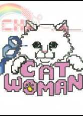 Cat Woman from American School of Needlework ASN 3653 Kitty Talk PCS + XSD