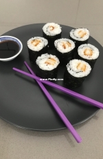Sushi with crumbed chicken