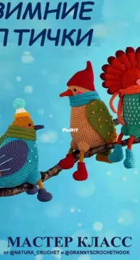 Natura crochet and Granny’s crochet hook - Birds of Winter - Зимние птички - Russian