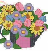 Flowers in Watering Can PCS