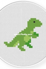 Daily Cross Stitch -  Pixel Dino